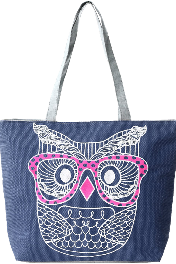 Fashion Prints Large Canvas Beach Tote Bag