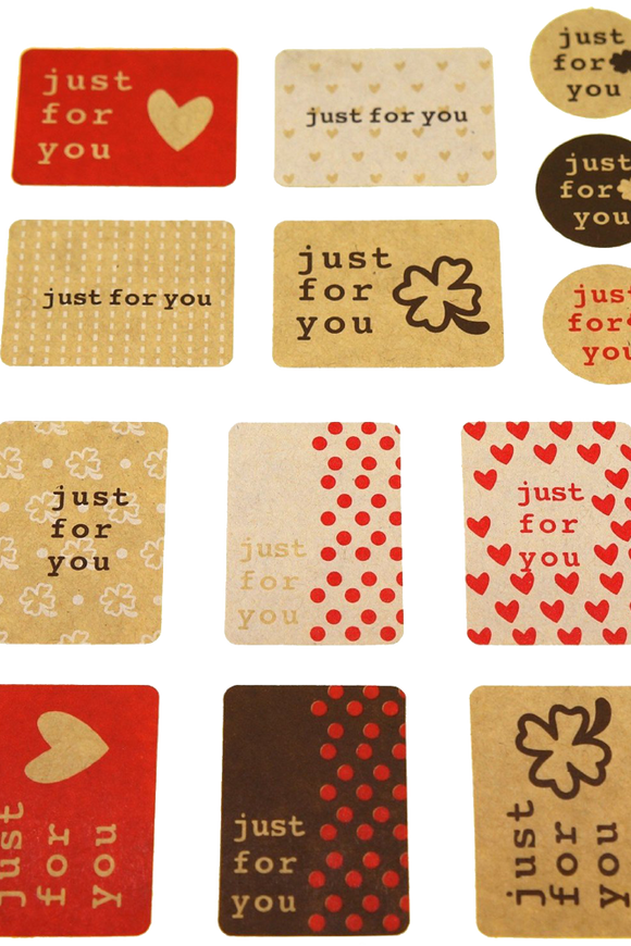 Just for You Sticker for Gift Wrapping 130 Stickers Great for Card making  Home Baking