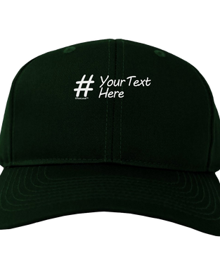 Personalized Hashtag Adult Dark Baseball Cap Hat