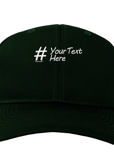 Personalized Hashtag Adult Dark Baseball Cap Hat
