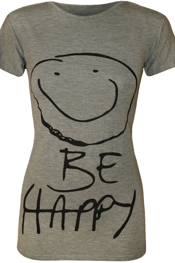 Women's Be Happy Smiley Face Top